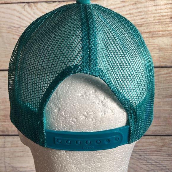 Youth Otto NWOT Tennis Friends Trucker Hat Turquoise &White - Picture 4 of 7